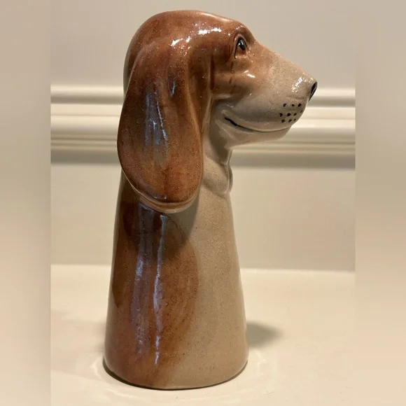 Anthropologie Stoneware Dog Vase - Beagle - Picture 6 of 9